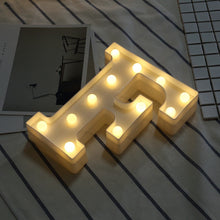 Load image into Gallery viewer, Luminous LED Letter Night Light Creative 26 English Alphabet Number Battery Lamp Romantic Wedding Party Decoration
